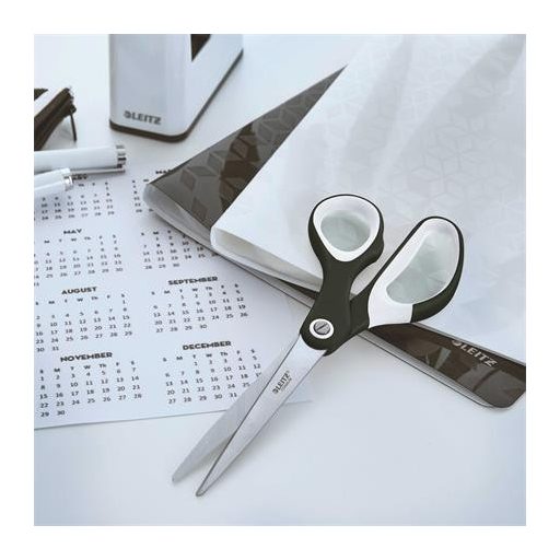Olló, irodai, 20,5 cm, LEITZ "Wow Titán", fekete