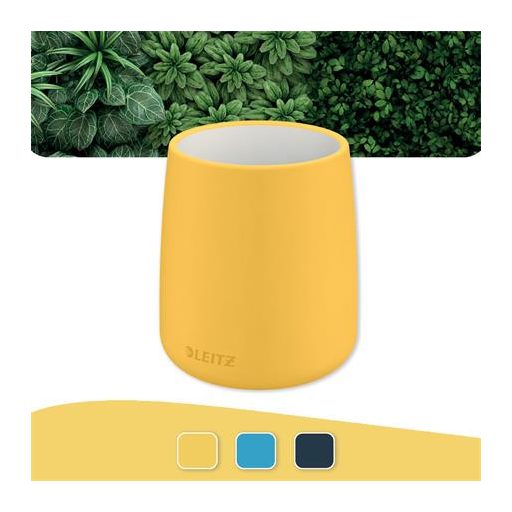 Írószertartó, kerámia, LEITZ "Cosy", melegsárga