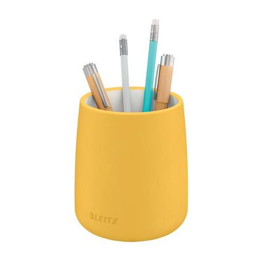 Írószertartó, kerámia, LEITZ "Cosy", melegsárga