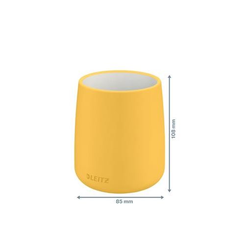 Írószertartó, kerámia, LEITZ "Cosy", melegsárga