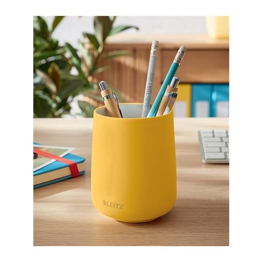 Írószertartó, kerámia, LEITZ "Cosy", melegsárga