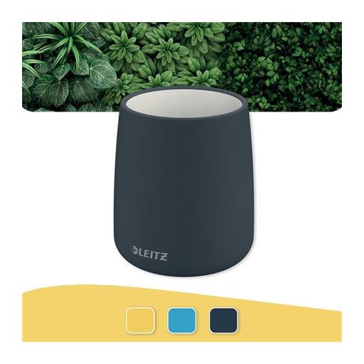 Írószertartó, kerámia, LEITZ "Cosy", bársonyszürke