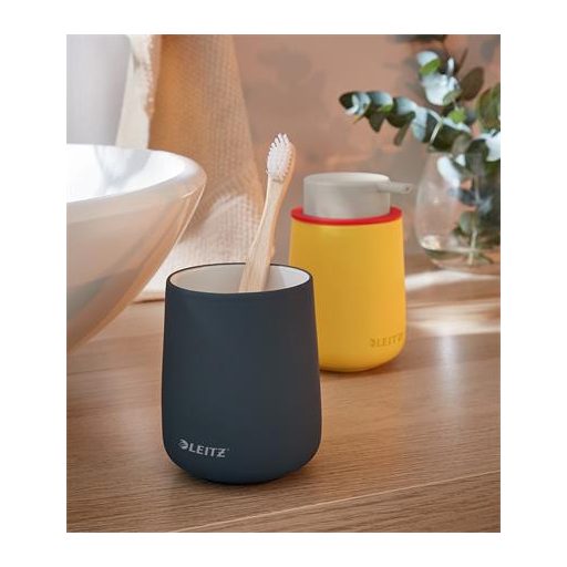Írószertartó, kerámia, LEITZ "Cosy", bársonyszürke