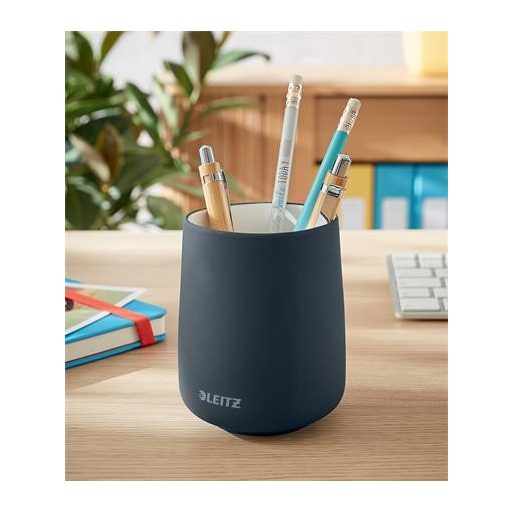 Írószertartó, kerámia, LEITZ "Cosy", bársonyszürke
