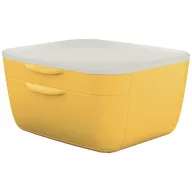   Irattároló, műanyag, 2 fiókos, LEITZ "Cosy", melegsárga