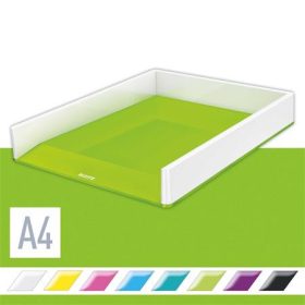   Irattálca, műanyag, kettős színhatású, LEITZ "Wow", zöld