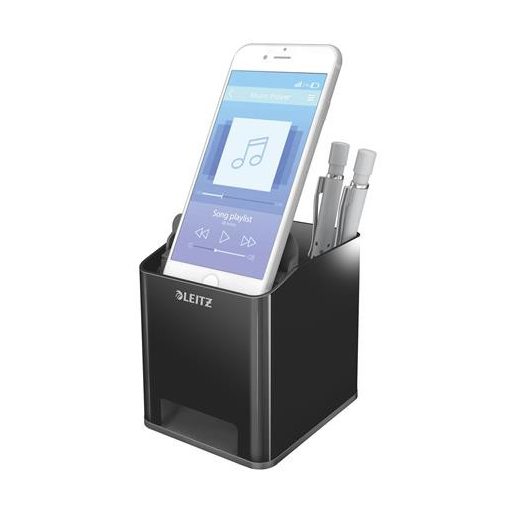 Írószertartó, kettős színhatású, LEITZ "Duo", fekete