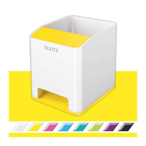Írószertartó, kettős színhatású, LEITZ "Wow", sárga