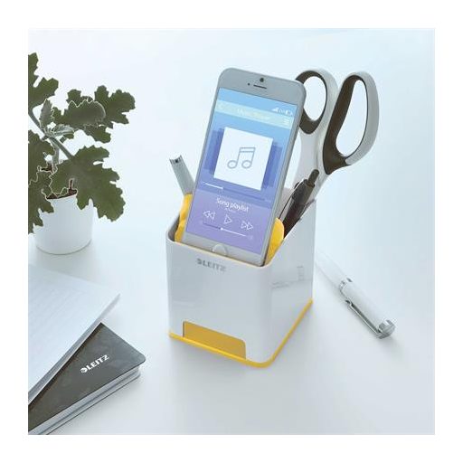 Írószertartó, kettős színhatású, LEITZ "Wow", sárga