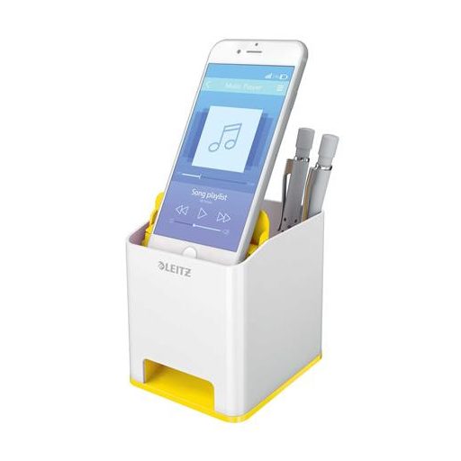 Írószertartó, kettős színhatású, LEITZ "Wow", sárga