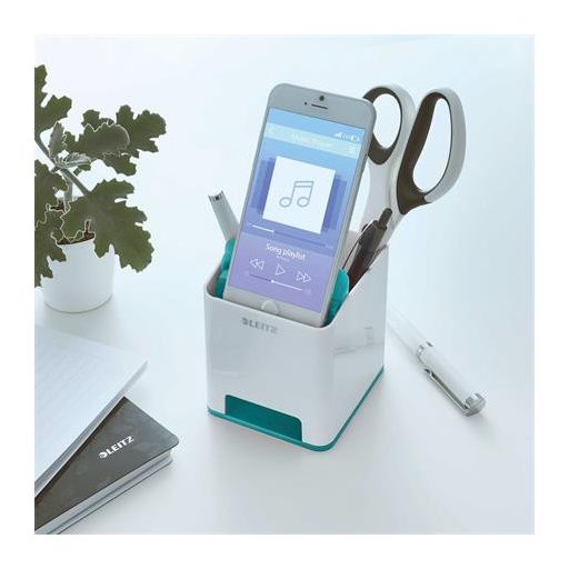 Írószertartó, kettős színhatású, LEITZ "Wow", jégkék