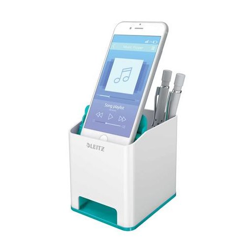 Írószertartó, kettős színhatású, LEITZ "Wow", jégkék