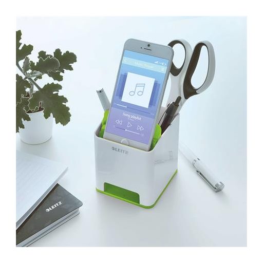 Írószertartó, kettős színhatású, LEITZ "Wow", zöld