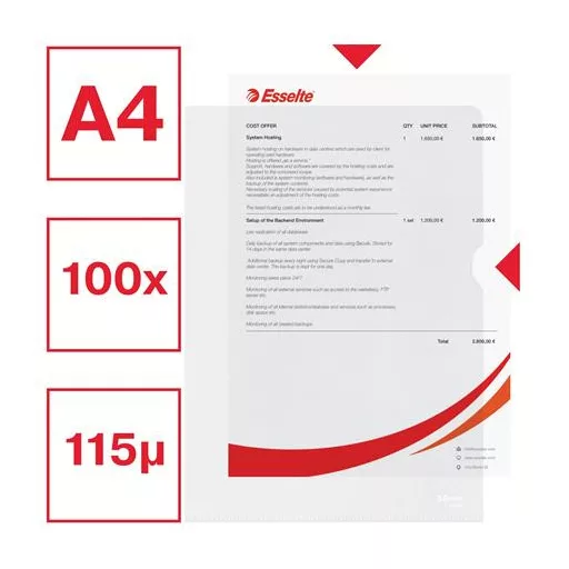 Genotherm, "L", A4, 115 mikron, narancsos felület, ESSELTE "Standard"