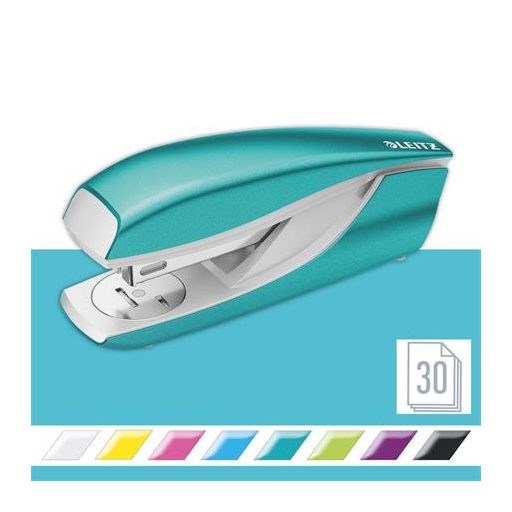 Tűzőgép, 24/6, 26/6, 30 lap, LEITZ "Nexxt Wow", jégkék