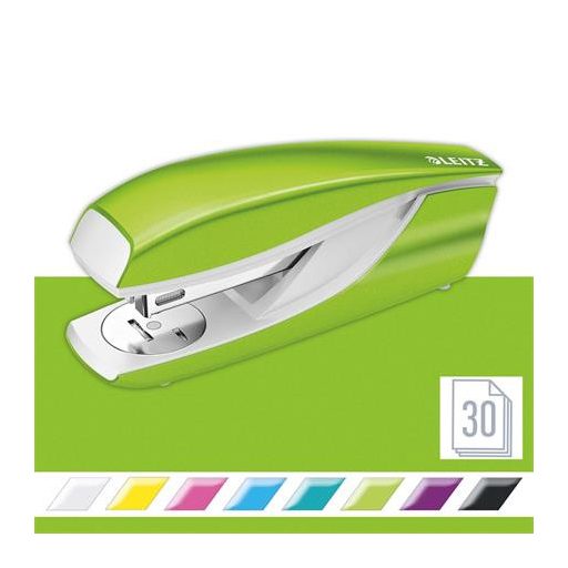 Tűzőgép, 24/6, 26/6, 30 lap, LEITZ "Nexxt Wow", zöld