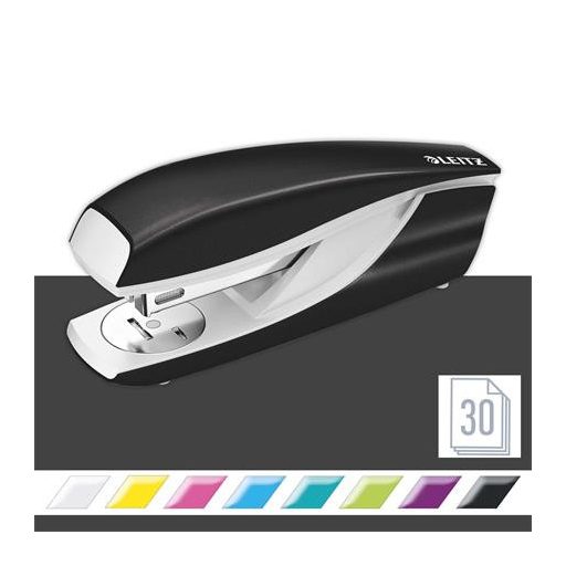 Tűzőgép, 24/6, 26/6, 30 lap, LEITZ "Nexxt Wow", fekete