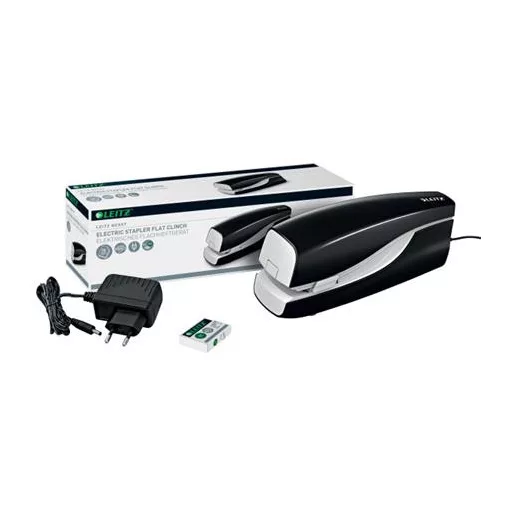 Tűzőgép, elektromos, 24/6, 20 lap, LEITZ "Nexxt 5533", fekete