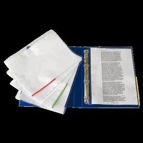   Genotherm, lefűzhető, felül/oldalt félig nyitott, A4, 105 mikron, víztiszta, ESSELTE, zöld