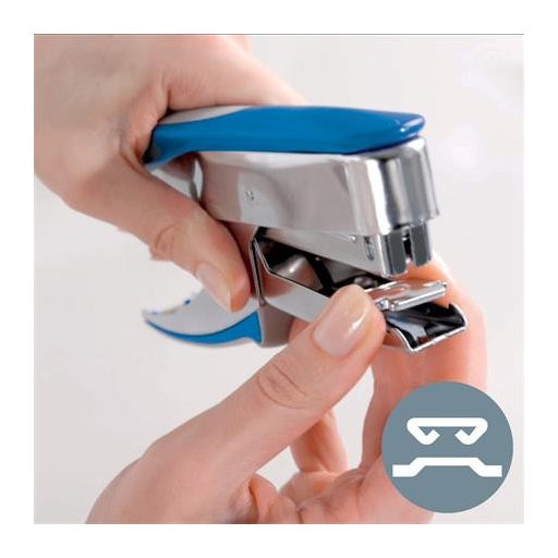 Tűzőgép, kézi, 24/6, 26/6, 30 lap, LEITZ "5548", kék