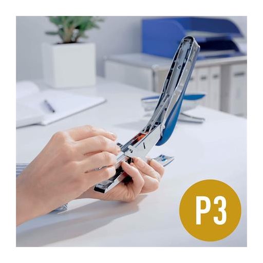 Tűzőgép, kézi, 24/6, 26/6, 30 lap, LEITZ "5548", kék