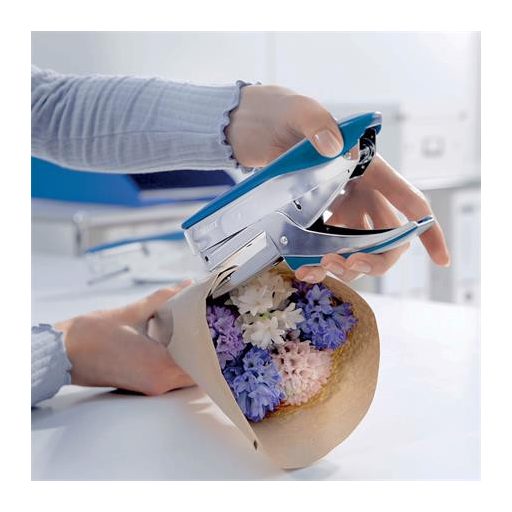 Tűzőgép, kézi, 24/6, 26/6, 30 lap, LEITZ "5548", kék