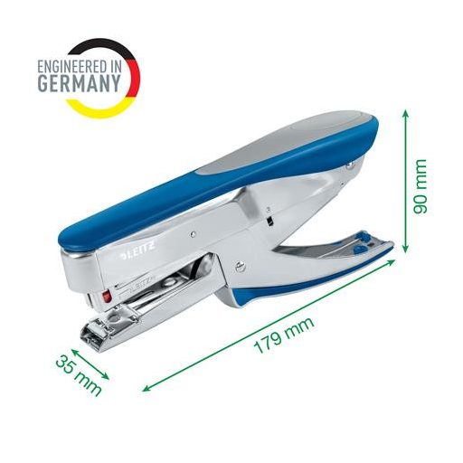 Tűzőgép, kézi, 24/6, 26/6, 30 lap, LEITZ "5548", kék