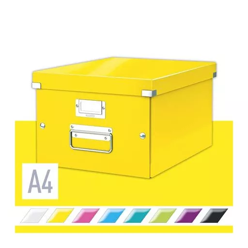 Doboz, A4 méret, LEITZ "Click&Store", sárga