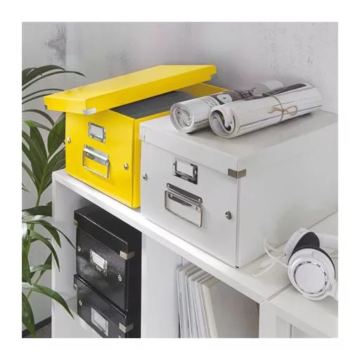 Doboz, A4 méret, LEITZ "Click&Store", sárga