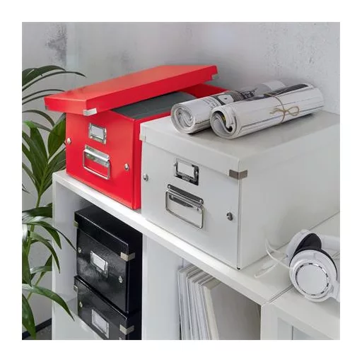 Doboz, A4 méret, LEITZ "Click&Store", piros
