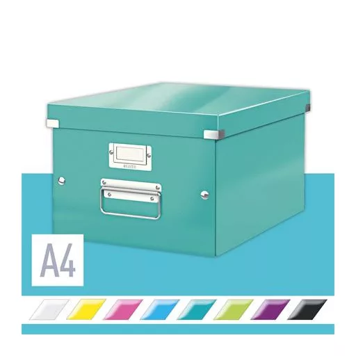 Doboz, A4 méret, LEITZ "Click&Store", jégkék