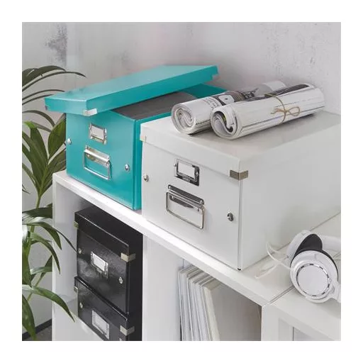 Doboz, A4 méret, LEITZ "Click&Store", jégkék