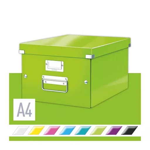 Doboz, A4 méret, LEITZ "Click&Store", zöld