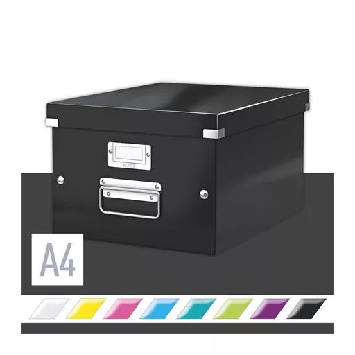 Doboz, A4 méret, LEITZ "Click&Store", fekete