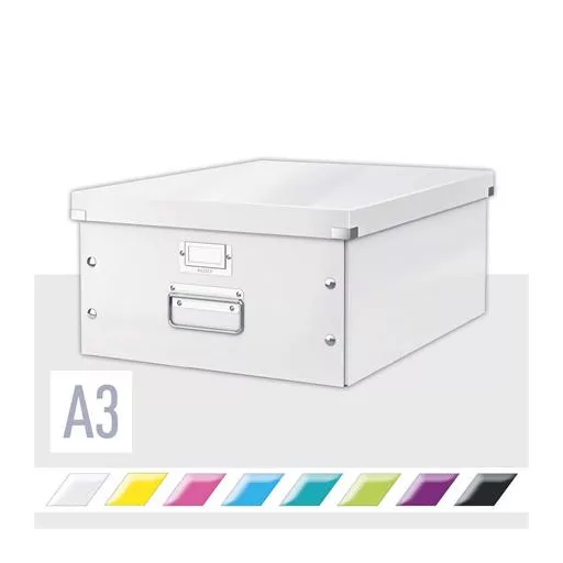 Doboz, A3 méret, LEITZ "Click&Store", fehér