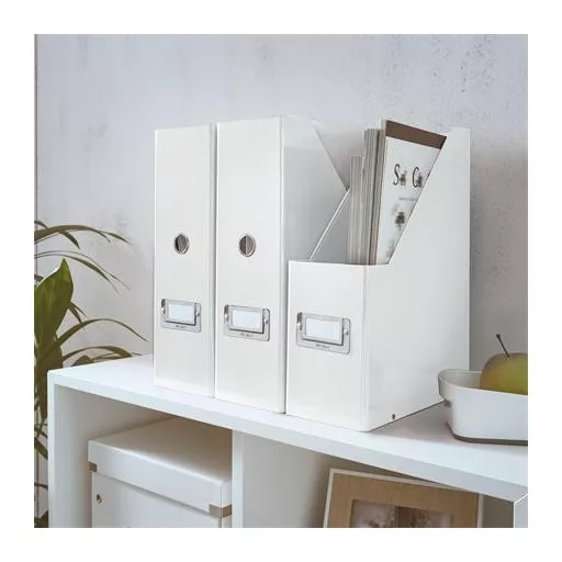 Iratpapucs, PP/karton, 95 mm, LEITZ "Click&Store", fehér