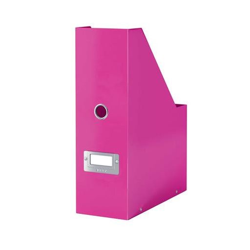 Iratpapucs, PP/karton, 95 mm, LEITZ "Click&Store", rózsaszín