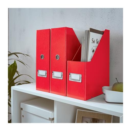 Iratpapucs, PP/karton, 95 mm, LEITZ "Click&Store", piros