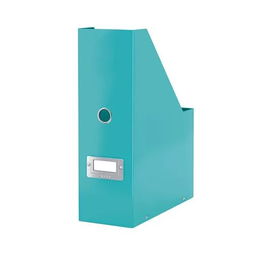 Iratpapucs, PP/karton, 95 mm, LEITZ "Click&Store", jégkék