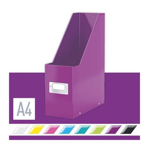 Iratpapucs, PP/karton, 95 mm, LEITZ "Click&Store", lila