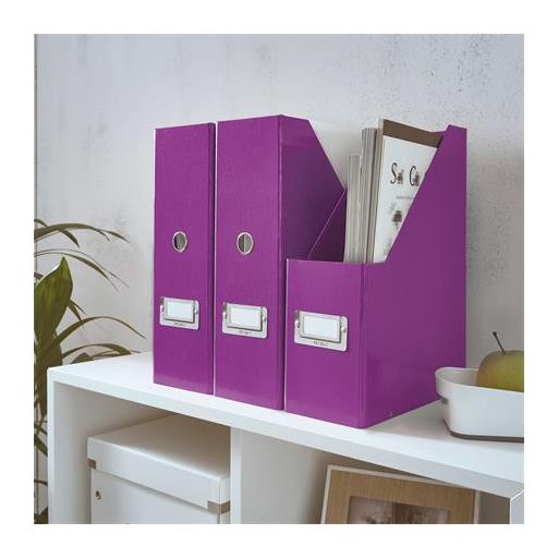 Iratpapucs, PP/karton, 95 mm, LEITZ "Click&Store", lila