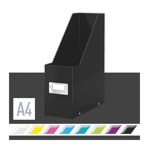 Iratpapucs, PP/karton, 95 mm, LEITZ "Click&Store", fekete