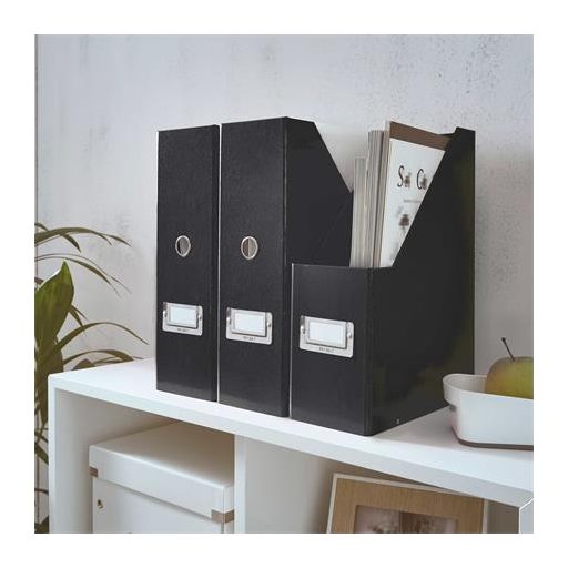 Iratpapucs, PP/karton, 95 mm, LEITZ "Click&Store", fekete