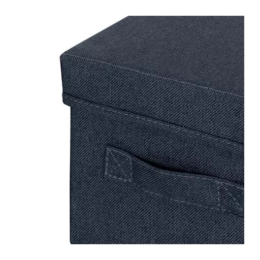 Doboz, szövet borítású, S méret, LEITZ "Fabric", sötétszürke