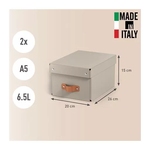 Tárolódoboz, S méret, LEITZ "Puro", homokbézs
