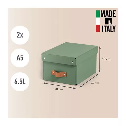 Tárolódoboz, S méret, LEITZ "Puro", zsályazöld