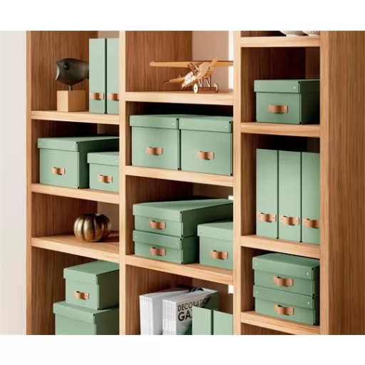 Tárolódoboz, S méret, LEITZ "Puro", zsályazöld