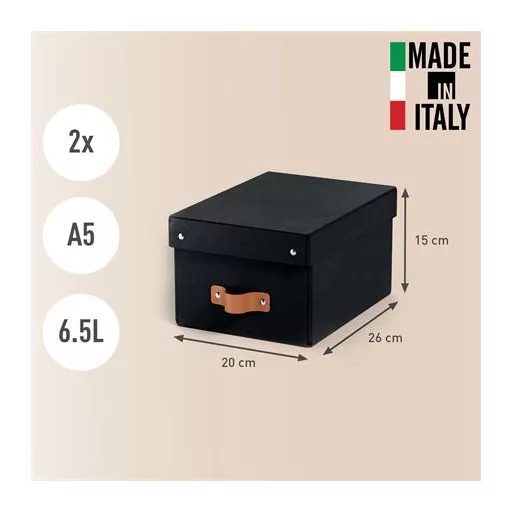 Tárolódoboz, S méret, LEITZ "Puro", fekete