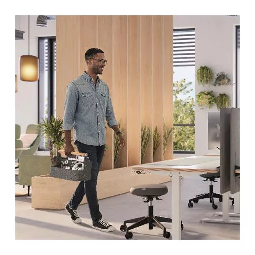 Asztali rendszerező, hordozható, filc, 38x19 cm, LEITZ , szürke