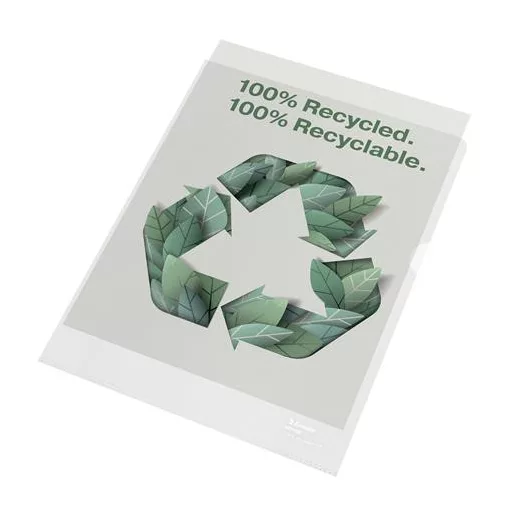 Genotherm, "L", A4, 100 mikron, narancsos felület, ESSELTE "Recycled"